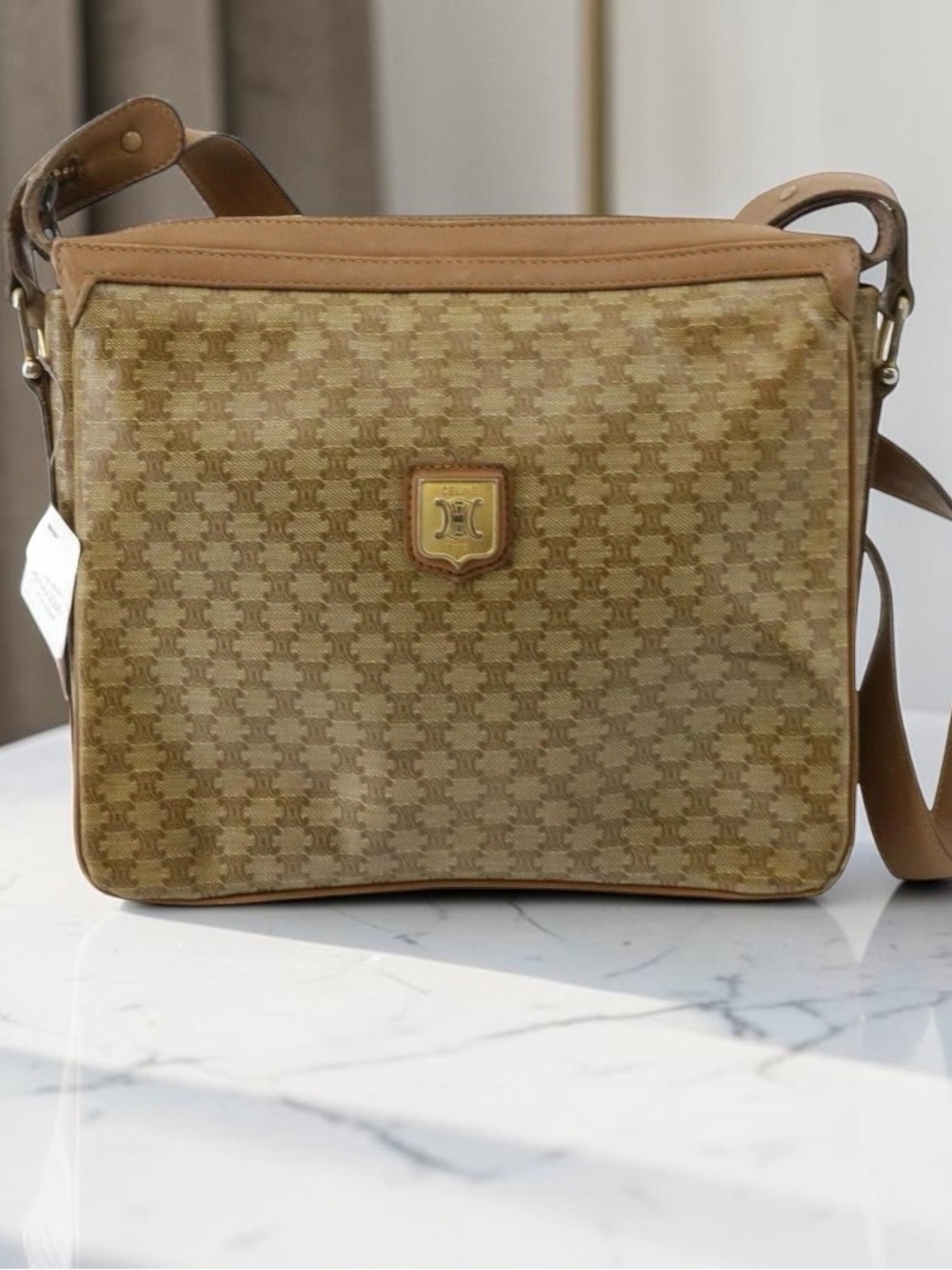 Authentic CELINE Macadam Crossbody Vintage Old Money Designer Y2K Quiet Luxury